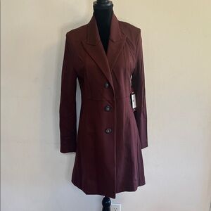 CAbi Deep Burgundy Trench Coat